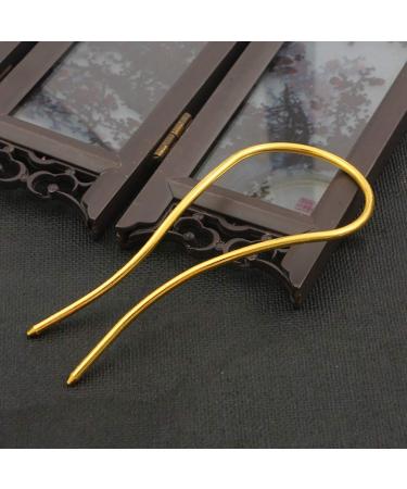 3 Pcs U Shaped Metal Hair Pins - Hair Stick DIY Hair Fork Accessories for Women & Girls in 3 Colors - Buy Online on GoSupps.com