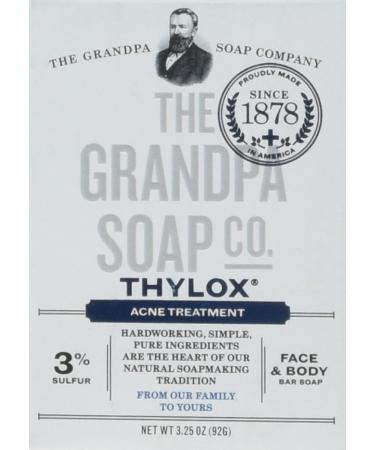 Grandpa's SOAP,THYLOX Acne TRTMNT, 3.25 OZ, 6 Pack 3.25 Ounce - 6 pack