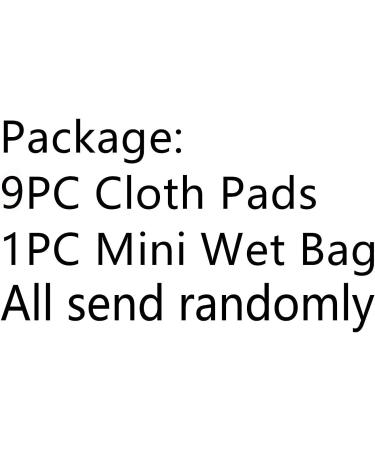 10 Pcs Reusable Menstrual Pads Set w/ Wet Bag - Regular Flow Waterproof Mama Cloth Sanitary Napkins (Bamboo Charcoal) - Buy Online on GoSupps.com