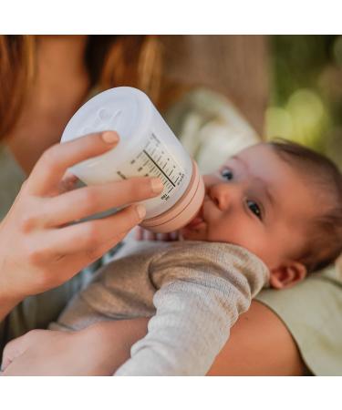 Suavinex Zerozero Baby Bottle Set - 180 ml Adaptable Flow + Mini Pacifier for 0-2 Month Olds - 2 Units in Skin Colors | International Shipping - Buy Online on GoSupps.com