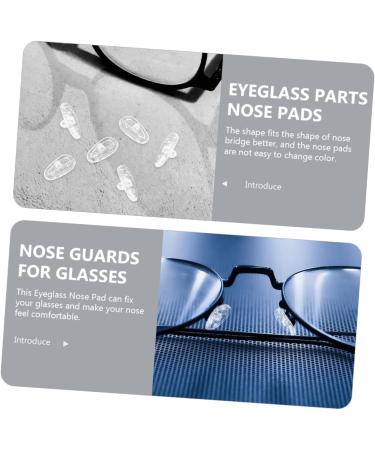Lurrose 40 Pairs Screw Glasses Nose Pads - Non-Slip Silicone Nose Protection for Glasses Bridge - Replacement Pads for Plastic Frames - Transparent 1.4x0.8cm - Ideal for Comfort & Stability - Buy Online on GoSupps.com
