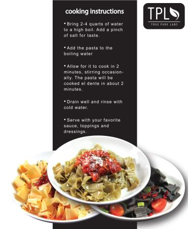 Organic Bean Ribbon Cut Artisan Pasta Combo Sampler Pack - Edamame, Black & Yellow Soy - Keto Low Carb Protein Gluten Free Pasta - 3 Pack - Buy Online on GoSupps.com