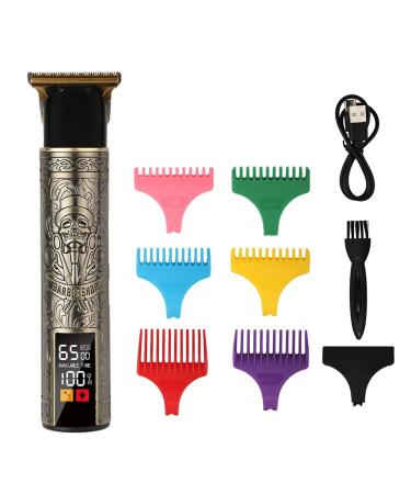 Razors Home Business T9 Haircutter Vintage Hair Carving Trim Set Battery Shows Universal Shaving Trim Shaving Set for Birthday Gifts(Skeleton)