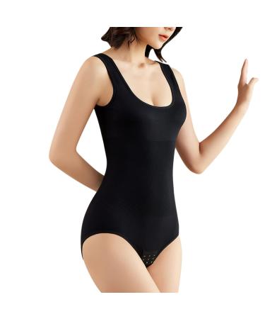 Bodysuit seamless shaper shapewear belly away body shaper tank top seamless body shape abdominal control camisole top women figure -shaped women underhetting spaghetti strap shapewear forming tops black 3xl