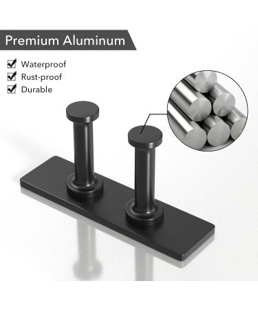 Pickpiff Razor Holder - No Drill Metal Shower Hook Anti-Rust Towel Holder for Bathroom & Kitchen - Black 4 Pieces - Buy Online on GoSupps.com