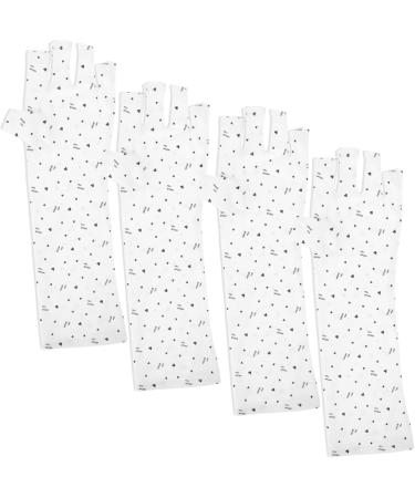 FOMIYES 4 Pairs Nail Art Tools Sun Protection Grill lamp Manicure Gloves for Sun Protection for Women Nail Fingerless Accessories Anti-Black Manicure Accessories - Buy Online on GoSupps.com
