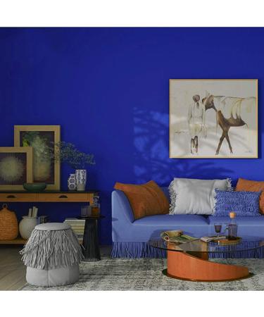 15.7x394 Blue Peel and Stick Wallpaper - Waterproof Self Adhesive Contact Paper for Wall, Furniture, Countertop - Dark Blue Vinyl Film - Buy Online on GoSupps.com