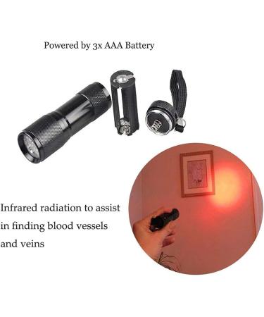 SSDDDLZEQ Practical Vein Finder - Handheld Blood Vessel Locator with 9 LED - Aluminum Alloy Flashlight for Interns - Buy Online on GoSupps.com