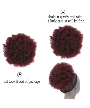 Buy Puff Afro Curly Wig Ponytail - Short Kinky Clip-In Synthetic Hair Bun | International Shipping - Buy Online on GoSupps.com
