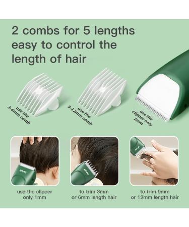 Professional Baby Hair Clippers - Silent, Waterproof Cutting Kit with Ceramic Blades for Kids & Adults (Emerald) - Buy Online on GoSupps.com