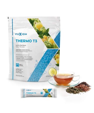 Fast Acting Thermogenic Ketosis by FuXion Thermo T3 Raspberry Ketones Drink - Charged Natural Caffeine,Exogenous Keto Keogenic Supplement,Transform Fat into Energy for Shape (Lemon Tea, 28 Sachets)