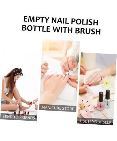  Ipetboom Ipetboom Set of 15 Clear Glass Nail Polish Bottles (5ml) Gel Polish Bottles Round Cap For Travel Salon and Home - Buy Online on GoSupps.com