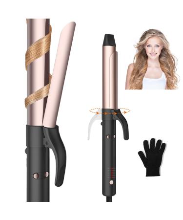 Rotating Curling Iron Ukliss Automatic Curling Iron Rotating 30s Rapid Heating Self Curling Hair Curler Time Saving Curling Iron Automatic Hair Curler Curling Wand for Long Hair Black