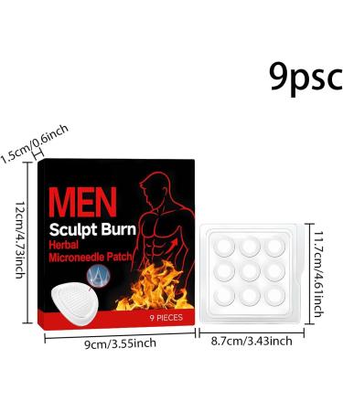 Fat Burning Patches 9Piece Set Microneedle Technology Natural Formula Targeted Slimming Quick Absorption Effective Use for Belly Body Shaping Wellness Fitness Travel - Buy Online on GoSupps.com