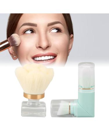 Makeup Brush Flower Shape Makeup Brush with Rotatable Handle Thickened Die Casting Process for Blush Application with Artificial Fiber White Blue - Buy Online on GoSupps.com