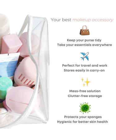 Buy Silicone Makeup Sponge Holder & Travel Case - Black | Brush Bubble for Clean Protected Sponges & Blender Included - Buy Online on GoSupps.com