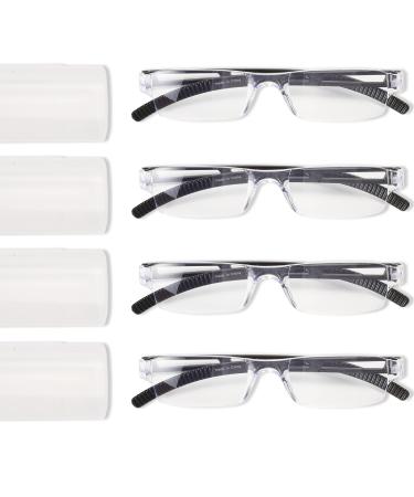 Reading Glasses Men-Blue Light Reading Glasses Men 4 Pair Computer Reading Glasses Women Men 4pc*black 1.5 x