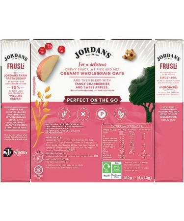Jordans Frusli Cereal Bars Cranberry & Apple | Juicy Blueberry | Raisin and Hazelnut | 6 X 30g (Pack Of 3) - Buy Online on GoSupps.com