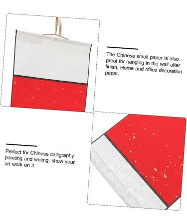 Calligraphy Blank Scroll Wall Murals Blank Scroll Scroll Chinese Scroll Rice Paper Art Paintings Red 105X45X1CM - Buy Online on GoSupps.com