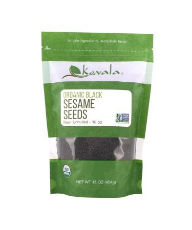 Kevala Organic Black Sesame Seeds Raw Unhulled 16 oz (454 g)