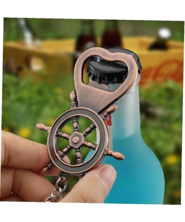 Bottle Opener Keychain Retro Rudder Beer Bottle Opener Keychain Kitchen Tools Party Supplies Men Corkscrew Bar Gadget - Buy Online on GoSupps.com
