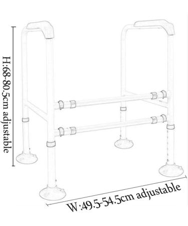 Safety Handrail Grab Bar Grab Rails Safety Support Rail Steel shower Bathroom Handrail Armrest Anti-slip Handrail Bathroom Handle - Buy Online on GoSupps.com