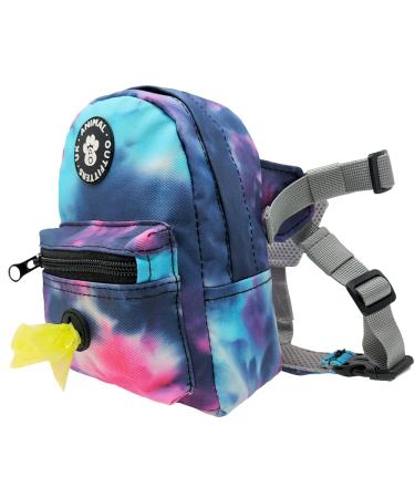 Animal Outfitters UK Tie Dye Waterproof Dog Backpack Saddlebag | Saddlebag | Harness | Adjustable Harness | For Small or Large Dogs | Hiking