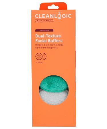 CleanLogic Dual Texture Facial Buffers 3 Packs (Pack Of 6)