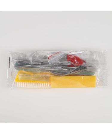 FANDAMEI 12pcs Nail Files Set with Cuticle Nipper, Buffer, Pusher, Remover Tool Manicure Kit Yellow - Buy Online on GoSupps.com