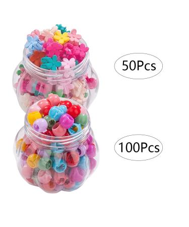 Trsnzul Mini Hair Clip Set - 100 Colorful Pearl Clips & 50 Flower Hair Accessories for All Hair Types - Perfect for Styling & DIY - Random Colors - Buy Online on GoSupps.com