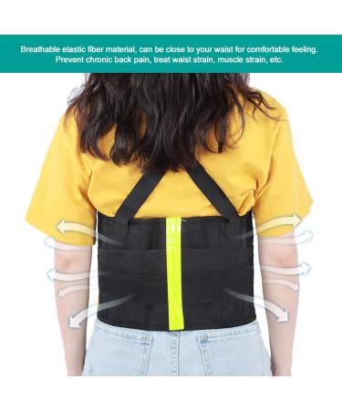 UpqrSG Adjustable Lumbar Support Belt | Reinforced Back Support with Breathable Fabric & Reflective Strip | Posture Correction (L) - International Shipping Available - Buy Online on GoSupps.com