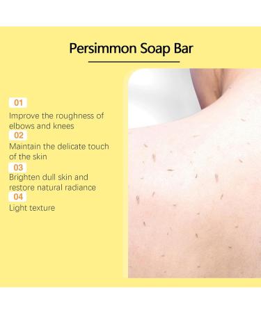  YOENBG Persimmon Soap Natural Deodorant Body Deodorant Deodorant Deodorant with Persimmon and Green Tea Deep Handmade Soap for Seniors Smell (2) - Buy Online on GoSupps.com