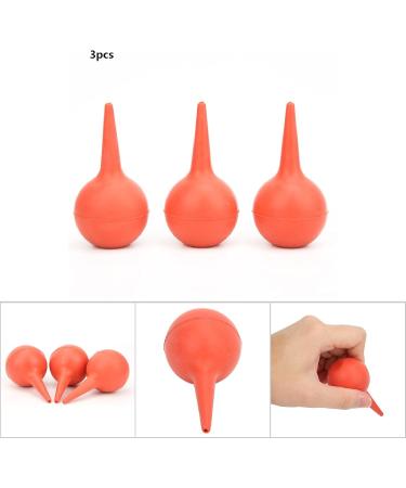 3Pcs 30ml Hand Bulb Ear Syringe for Ear Washing - Red | Laboratory Tool for Kids & Adults - Buy Online on GoSupps.com