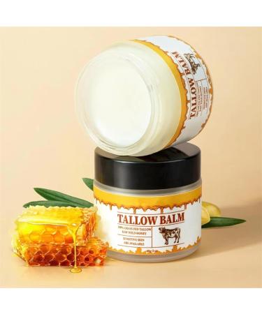 All-Natural Beef Tallow & Honey Cream - Grass-Fed Moisturizer for Face & Body - Buy Online on GoSupps.com