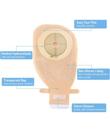 20-Pack One-Piece Drainable Colostomy Bags for Ileostomy Care | Cut to Size 15-70mm - International Shipping - Buy Online on GoSupps.com