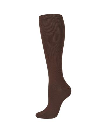 Chic diary compression stockings women men thrombosis socks compression socks for running sport travel pregnancy l-xl coffee brown