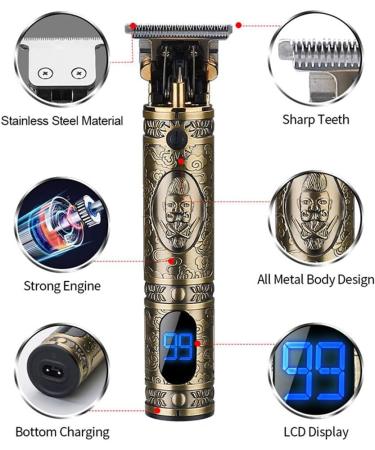 Professional Beard Trimmer & Hair Clippers for Men - Cordless T Blade Edgers & Zero Gapped Electric Shavers - Perfect Gifts - Buy Online on GoSupps.com