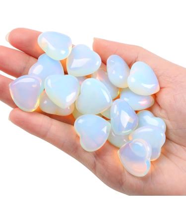 MAIBAOTA Opal Healing Crystals Gemstones Pocket Gifts Heart-Shaped Nature Spiritual Energy for Women Men Reiki Divination Balancing Yoga Meditation 10PCS - Buy Online on GoSupps.com