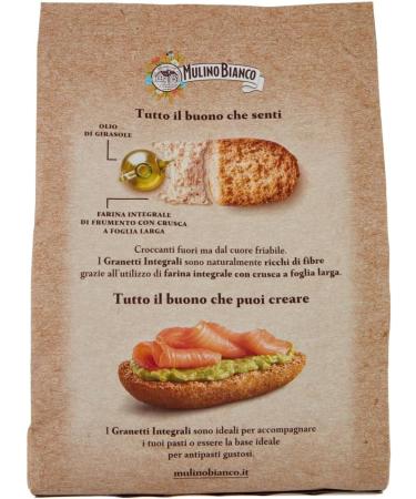 Mulino Bianco Crostini Whole grains Lot of 12 croutons full grains rich in fibers 280 g + Italian Gourmet pulp 400 g - Buy Online on GoSupps.com