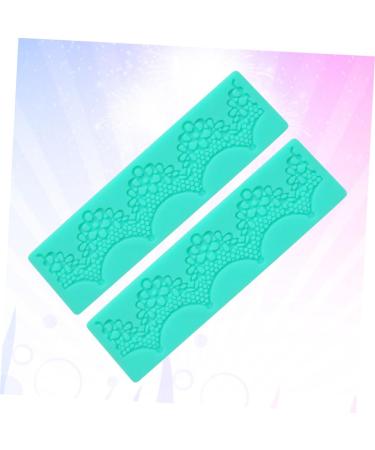 HOMSFOU 4 Pcs Cakesicles Mold De para Gelatinas Silicone Molds Cake Mold Cake Toppers Cake Decorations Fondant Molds DIY Mould Silicone Baking Mold 3D Fringe Lace 17.5X4.8CMx2pcs Greenx2pcs - Buy Online on GoSupps.com