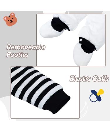 Baby Rompers with Footies Hat Boys Girls Cotton Jumpsuit Winter Outfits Set 6-9 Months - Buy Online on GoSupps.com