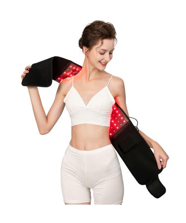 USUIE Red Light Therapy Belt, Infrared Light Therapy Wrap Red Light Therapy Device for Body with Timer for Back Shoulder Waist Muscle Pain Relief for Women Gift Black