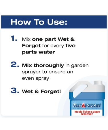 Wet & Forget 2L Mould, Lichen & Algae Remover - Bleach Free Outdoor Cleaning Solution - Buy Online on GoSupps.com