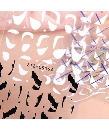 Adhesive Decals Black Blue Green DIY Manicure Wave French French Tips Nail Stickers Silver White 3D(STZ-CS063) - Buy Online on GoSupps.com
