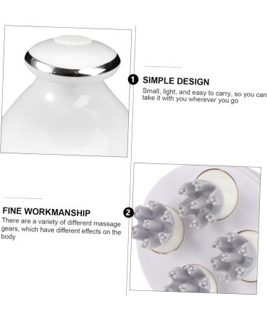 Healvian 3pcs Pet Massager Brush - Gentle Massage Tool for Dogs & Cats | White - Buy Online on GoSupps.com