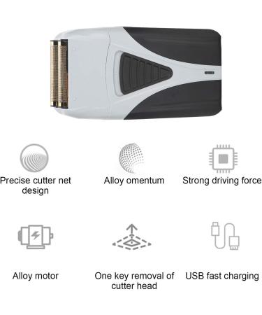 Shanrya Mens Beard Trimmer Detachable Design Professional Design Easy to Clean Easy to Carry Wet and Dry Disposable Beard Trimmer Waterproof for Shaving for - Buy Online on GoSupps.com