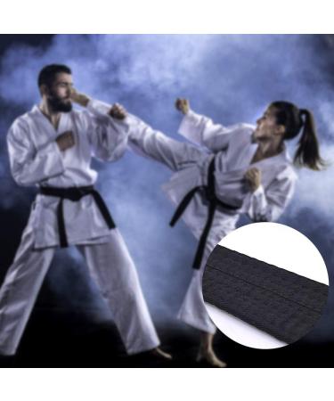 KRISMYA Black Karate Belt - 280 CM Solid Rank Martial Arts Belt for Taekwondo, Judo, and Karate - Buy Online on GoSupps.com