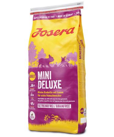 JOSERA MiniDeluxe GRAIN FREE (5 x 900 g) | Small breed dog food | Grain free | With lamb and sweet potato | Super Premium food for adult dogs | Pack of 5