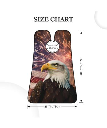 American Flag Firework Eagle Shaving Bib - Waterproof US Flag Beard Apron | Perfect Gifts for Dad | One Size Fits All - Buy Online on GoSupps.com