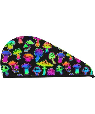 Bright Mushrooms Microfiber Hair Towel - Soft Super Absorbent Coral Velvet Wrap for Long Curly & Thick Hair - Quick Drying Hair Cap for Women - Buy Online on GoSupps.com